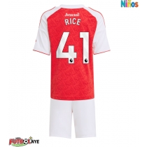Camiseta Arsenal Declan Rice #41 Primera Equipación para niños 2025-26 manga corta (+ pantalones cortos)
